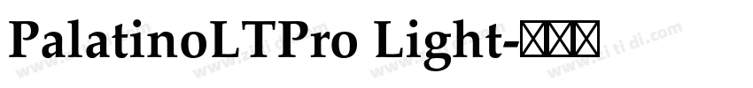 PalatinoLTPro Light字体转换